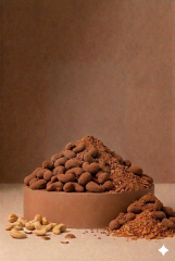 Kešu pražené v mléčné čokoládě v kakaovém prášku BIO CZ 5 kg